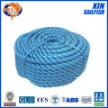 3 strand polypropylene rope of 8 and 10 mm in blue or green color